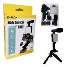 Kit De Gravação 5em1 Controle Bt/tripe/microfone/led/suport