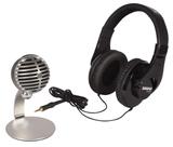 Kit de gravação Shure Mobile com fones de ouvido SRH240A e microfone MV5