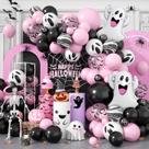 Kit de guirlanda de arco de balão de Halloween Sowide preto rosa roxo