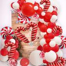 Kit de guirlanda de balão de Natal - pacote com 115 (vermelho)