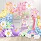 Kit de guirlanda de balão Salmeno 219 unidades de arco-íris pastel de 5 a 18"