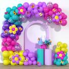 Kit de guirlanda de balões Haptda Magic Roxo Azul Rosa Vermelha