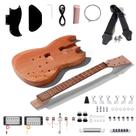 Kit de guitarra elétrica Leo Jaymz DIY Double Cut com mogno