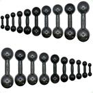 Kit de Halteres Emborrachados - Pares de 1 a 10 Kg - Preto Kit de Halteres Emborrachados - Pares de 1 a 10 Kg - Preto