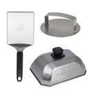 Kit de hambúrguer Blackstone 5462 em aço inoxidável de 3 peças