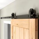 Kit de hardware de porta CCJH 6 pés Heavy Duty Black T-Style