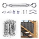 Kit de hardware para trilhos de cabos Muzata 20 Set 1/8 T304 em aço inoxidável