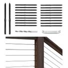 Kit de hardware para trilhos de cabos Muzata, pacote com 30 unidades, 1/8, preto, T316