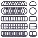Kit de Hebillas Swpeet 50 Piezas Metal Negro 1 Pulgada - Surtido