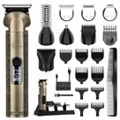 Kit de Higiene Hatteker 8 em 1 - Aparador de Barba com Lâmina T e Barbeador Elétrico