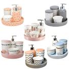 Kit de Higiene p/ Bebê em Porcelana 5 Peças - Cores Sortidas - Amigold