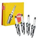 Kit de Ignição Completo 4 Bobinas Magneti 4 Velas NGK para Renault Megane Sedan 1.6 16v Hi-Flex