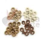 Kit de Ilhóses Padrão Wer Memory Keepers Standard Eyelets Tons de Marrom com 60 Ilhoses