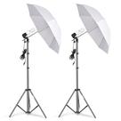 Kit de iluminação de guarda-chuva fotográfico EMART 400W 5500K, pacote com 2