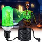 Kit de iluminação de Halloween Treela E26 LED Flame Bulb, cabo de 5 m, verde Kit de iluminação de Halloween Treela E26 LED Flame Bulb, cabo de 5 m, verde