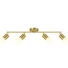 Kit de iluminação de trilhos BoostArea Gold LED 4 Light 4 Way Ceiling