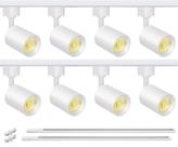 Kit de iluminação de trilhos LED VanoPee 8-Light 10W 800lm 3000K Kit de iluminação de trilhos LED VanoPee 8-Light 10W 800lm 3000K