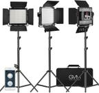 Kit de iluminação de vídeo LED GVM, pacote com 3 unidades, bicolor 2300K-6800K Kit de iluminação de vídeo LED GVM, pacote com 3 unidades, bicolor 2300K-6800K
