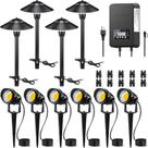 Kit de Iluminação Externa SUNVIE com 6 Holofotes e 4 Luzes para Caminho Kit de Iluminação Externa SUNVIE com 6 Holofotes e 4 Luzes para Caminho
