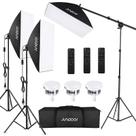 Kit de Iluminação Fotográfica Andoer 85W - Softbox 2800-5700K Kit de Iluminação Fotográfica Andoer 85W - Softbox 2800-5700K