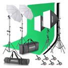 Kit de iluminação fotográfica mais recente com cenários e suportes de 8,5 x 10 pés