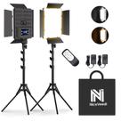 Kit de iluminação fotográfica NiceVeedi, pacote com 2 unidades, 36 W, bicolor