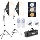 Kit de Iluminação Fotográfica Torjim - 2 Softboxes 27x27cm com 85W