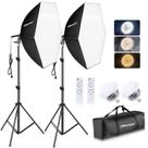 Kit de iluminação fotográfica UbeeSize Softbox com lâmpada de 85 W 30x30cm