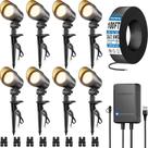 Kit de Iluminação Paisagística SUNVIE 6W 3000K, 30 m de fio, 12-24 V