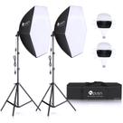 Kit de iluminação Softbox HPUSN Professional com 2x76x76cm Softbox