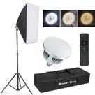 Kit de iluminação Softbox MOUNTDOG com lâmpada LED de 45 W e controle remoto Kit de iluminação Softbox MOUNTDOG com lâmpada LED de 45 W e controle remoto