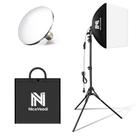 Kit de iluminação Softbox NiceVeedi 40x40cm com suporte de tripé de 63”