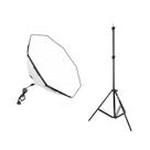 Kit de Iluminação Softbox Octogonal com Tripé Universal Tudoprafoto FT - 2000