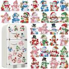 Kit de imanes decorativos Motipuns 30 piezas muñeco de nieve navideño Kit de imanes decorativos Motipuns 30 piezas muñeco de nieve navideño