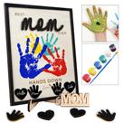 Kit de impressão manual DIY Best Mom Ever com tintas e molduras não tóxicas Kit de impressão manual DIY Best Mom Ever com tintas e molduras não tóxicas
