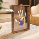 Kit de impressão manual familiar CHERRY CHEERS DIY Craft Wooden Frame