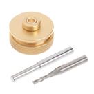 Kit de incrustação de latão para roteador POWERTEC com conjunto de guias de bucha de roteador