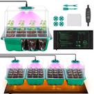Kit de Iniciação de Sementes Homiton com 48 Células, Luz de Cultivo e Tapete Térmico