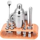 Kit De Inox Bartender Styllus Com Suporte Em Bambu 12 Peças