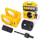 Kit de Instalação de Fechadura KATA em Aço Carbono para Portas de Madeira
