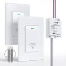 Kit de Interruptor de Luz Sem Fio Avorecta com 2 Interruptores e 1 Receptor Kit de Interruptor de Luz Sem Fio Avorecta com 2 Interruptores e 1 Receptor
