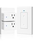 Kit de interruptor de tomada de controle remoto sem fio WILAWELS 30m Range