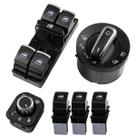 Kit De Interruptores De Janela Elétrica Cromados Para VW Golf GTI Jetta 5 6, 6 Peças, Controle De