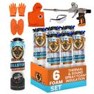 Kit de Isolamento com Espuma de Poliuretano BEEST 120 pés², conjunto com 6 latas
