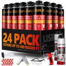 Kit de isolamento de espuma em spray LISRUX Versatile 480 pés³ com pistola e limpador