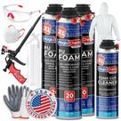 Kit de isolamento de espuma em spray Magic Chems 750 ml (pacote com 3)