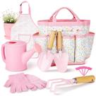 Kit de Jardinagem Infantil YAUNGEL Rosa com Avental