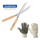 Kit De Jardinagem Tesoura De Cortar Grama Com Luvas Pigmenta