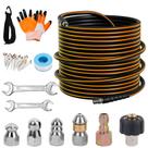 Kit de jato de esgoto AMOPRO 30m Hose 5800PSI Bicos e ferramentas