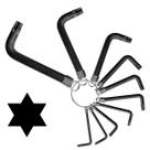 Kit de Jogo Com 09 Chaves Torx J10 cinza no estojo